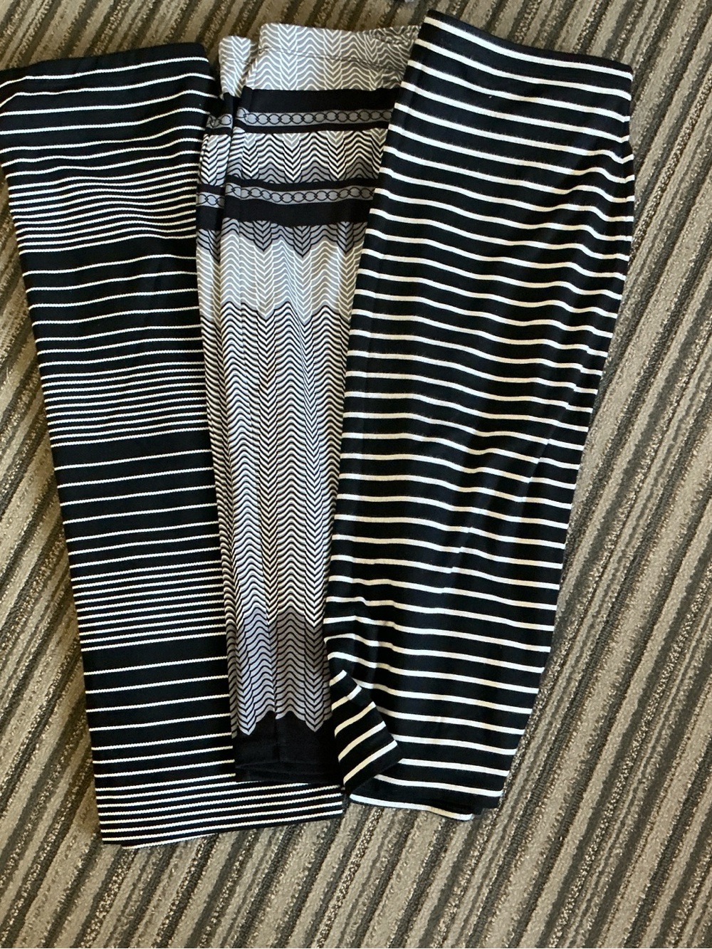 Max Studio Black & White Striped Skirt Trio *Bundle